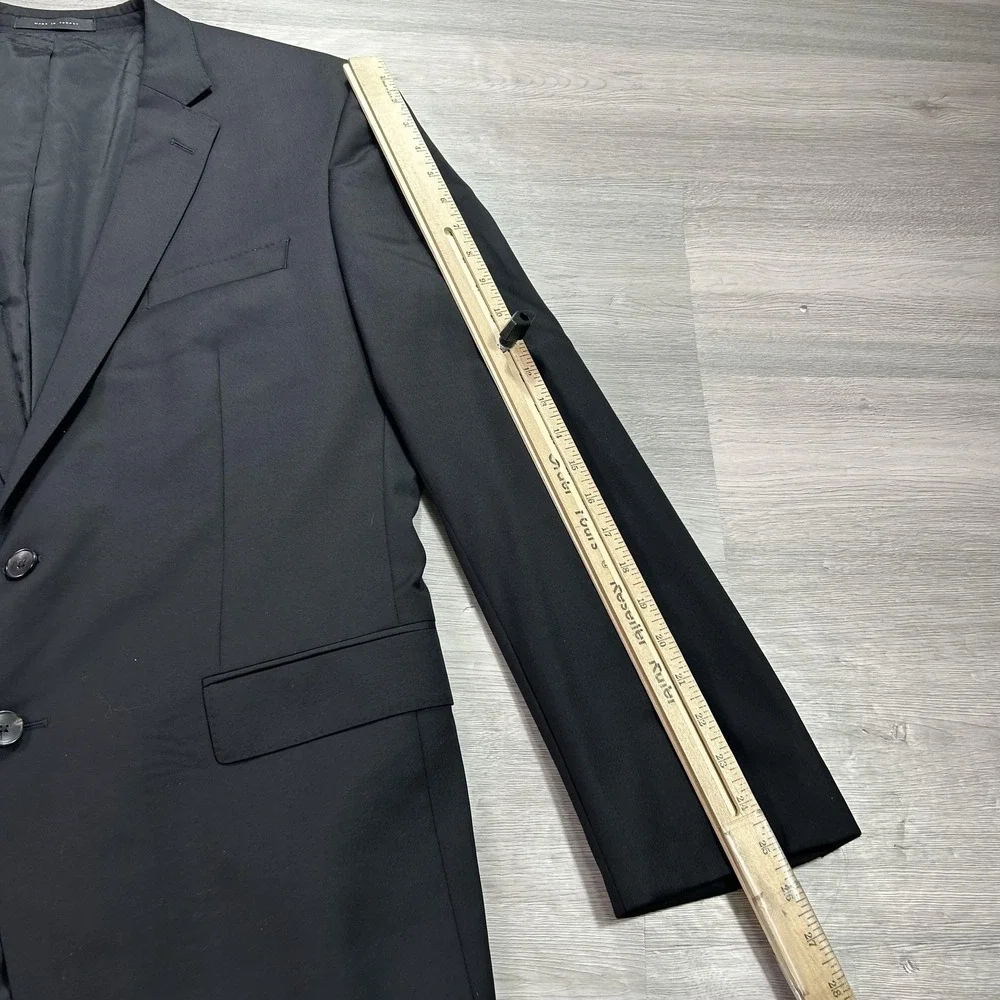 Hugo Boss Suit Jacket Mens 44R Black Wool Trabaldo Togna Super 120 2 Button